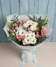 Букет цветов из:  Розы, Лизиантусы и Хризантемы #REPLACE_PRED# Холм-Жирковский