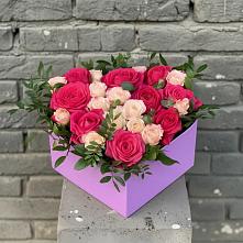 Цветочная композиция из Розы в коробке в Холм-Жирковский