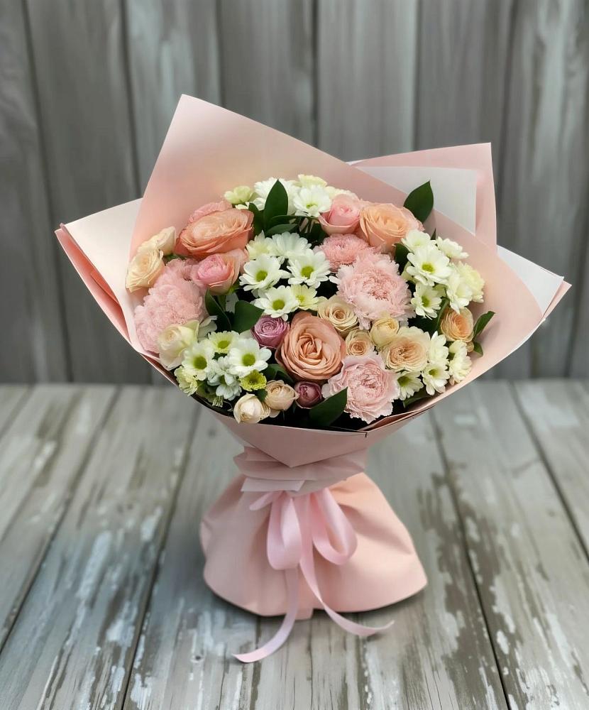 Букет цветов из: Гвоздики, Розы и Хризантемы в Холм-Жирковский