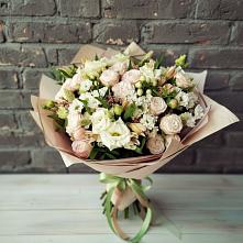 Букет цветов из:  Альстромерии, Розы и Хризантемы #REPLACE_PRED# Холм-Жирковский