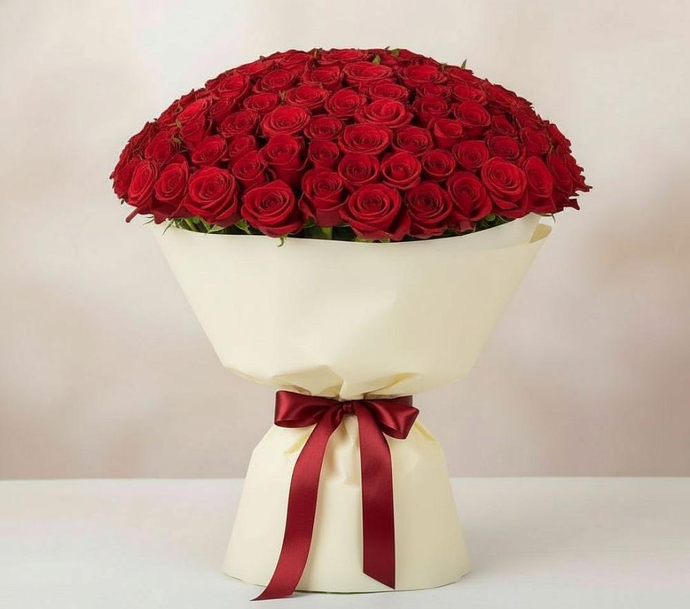 Букет 101 Красная роза Милано в Холм-Жирковский