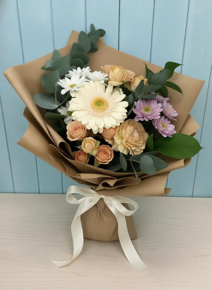 Букет цветов из: Герберы и Хризантемы в Холм-Жирковский