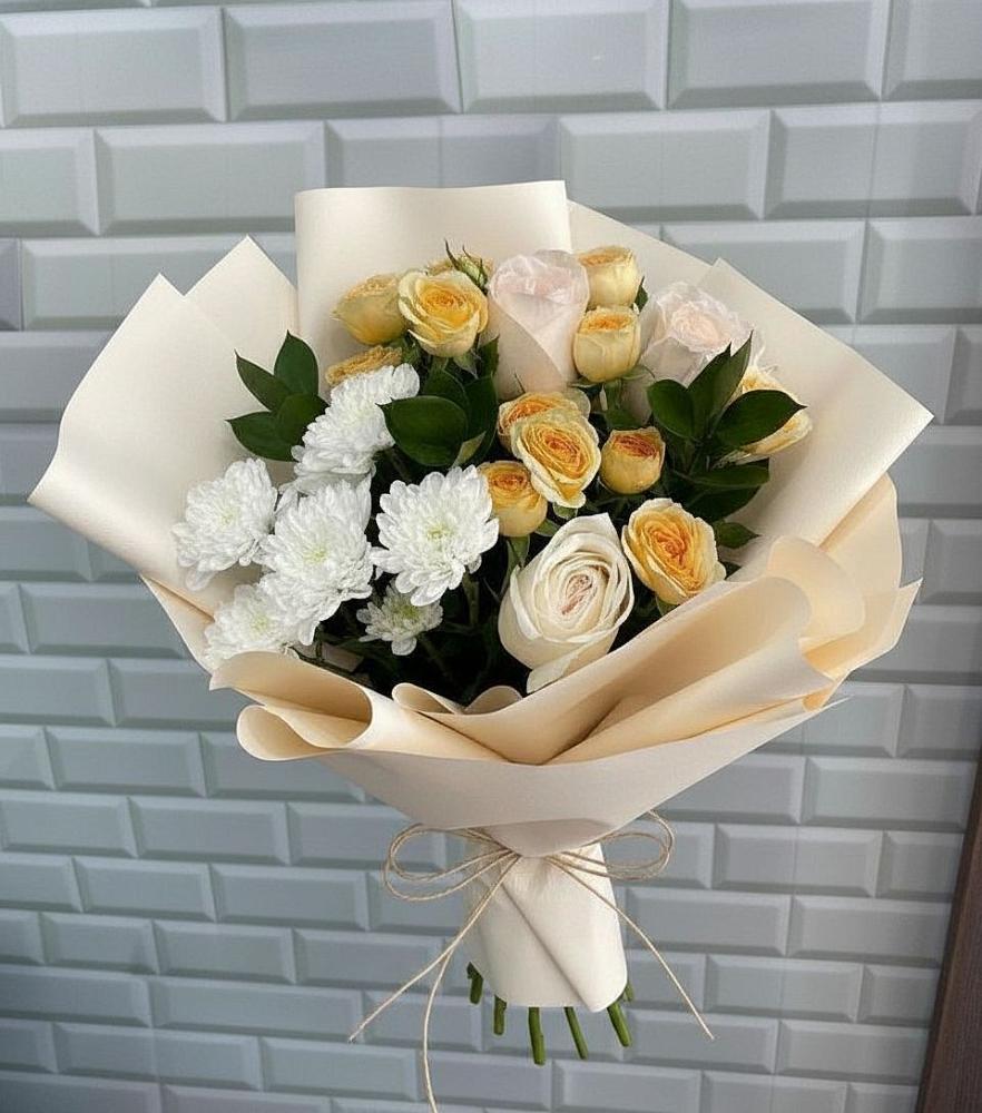 Букет цветов из: Розы и Хризантемы в Холм-Жирковский