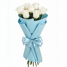 Букет 7 белых роз Проуд в Холм-Жирковский