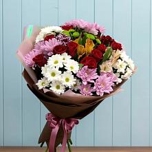 Букет цветов из:  Розы, Хризантемы и Альстромерии в Холм-Жирковский
