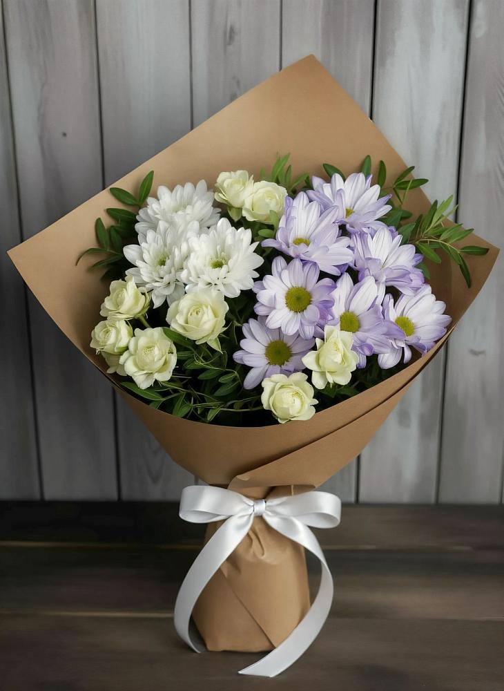 Букет цветов из: Хризантемы и Розы в Холм-Жирковский